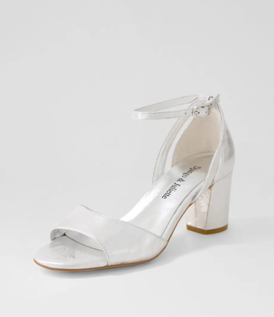 Cobey Silver Scratch Leather Sandals