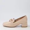 Comal Latte Patent Leather Heels