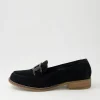 Corina Black Suede Loafers