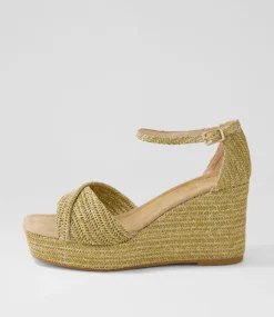 Cotton Natural Synthetic Raffia Sandals