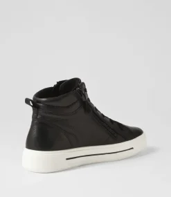 Courtyard 04 Schwarz Leather Lace Up Boots