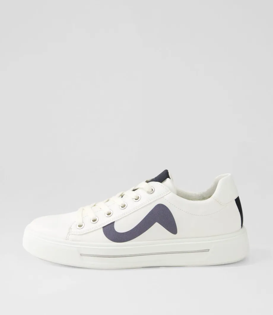 Courtyard 402 Weiss Schwarz Leather Sneakers