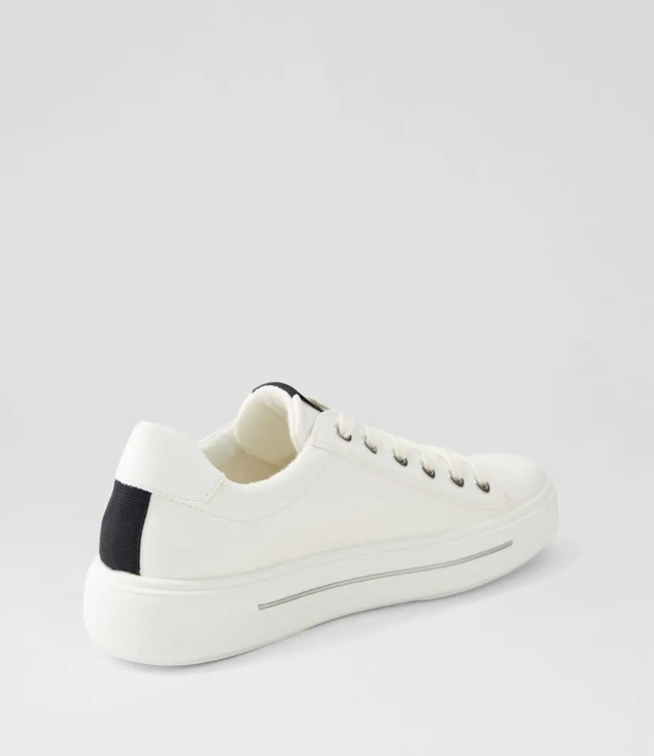 Courtyard 402 Weiss Schwarz Leather Sneakers