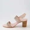 Crista Nude Leather Sandals