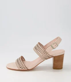 Crista Nude Leather Sandals