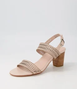 Crista Nude Leather Sandals
