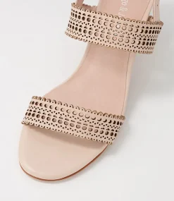 Crista Nude Leather Sandals