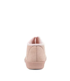 Cuddles W Pale Pink Microsuede Slippers