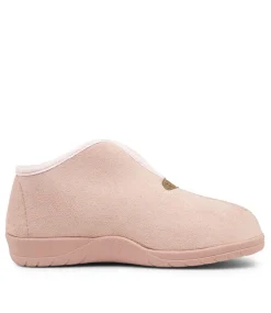 Cuddles W Pale Pink Microsuede Slippers