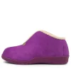 Cuddles W Purple Microsuede Slippers