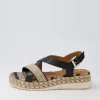 D Eolie D Black Leather Sandals