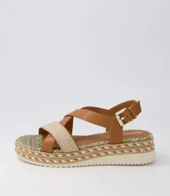 D Eolie D Camel Sand Leather Sandals