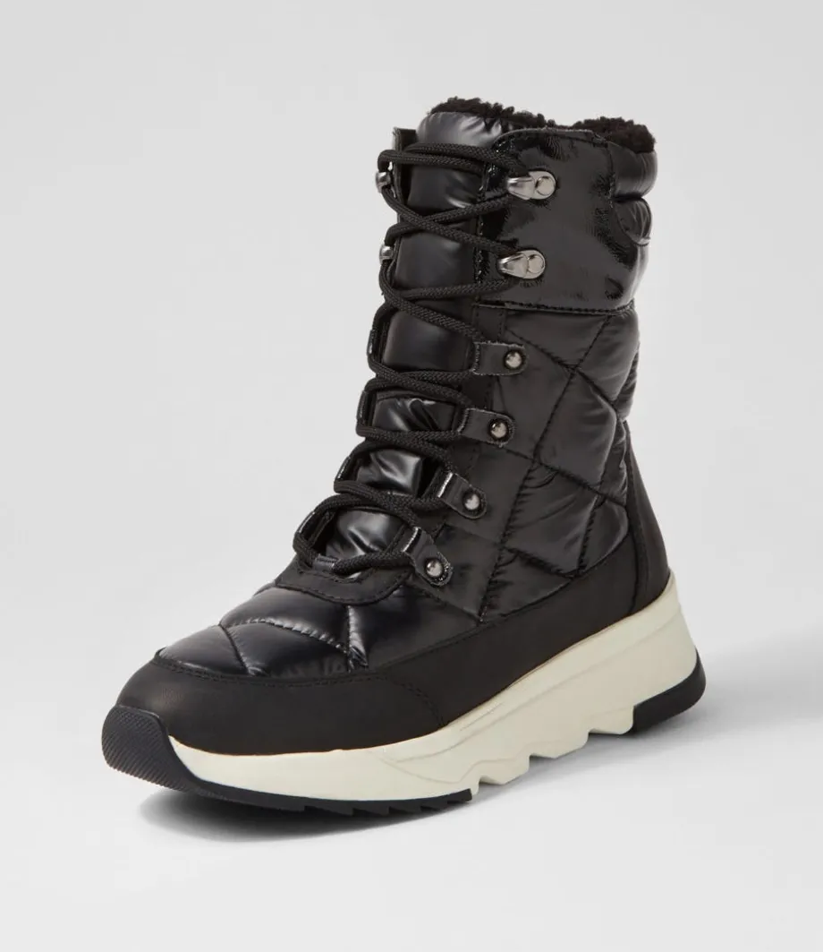 D Falena B Abx B Black Leather Calf Boots