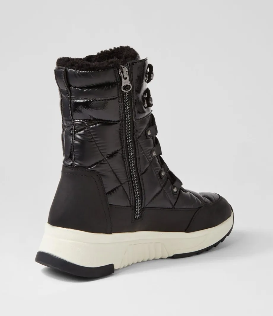 D Falena B Abx B Black Leather Calf Boots