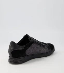D Jaysen B Black Multi Suede Sneakers