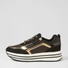 D Kency B Black Suede Leather Sneakers