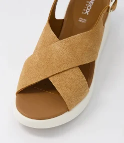 D Laudara B Cognac Nubuck Sandals
