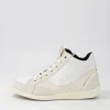 D Myria A Off White Suede Leather Sneakers