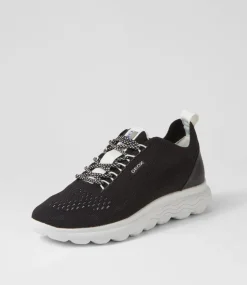 D Spherica A Black White Knit Sneakers