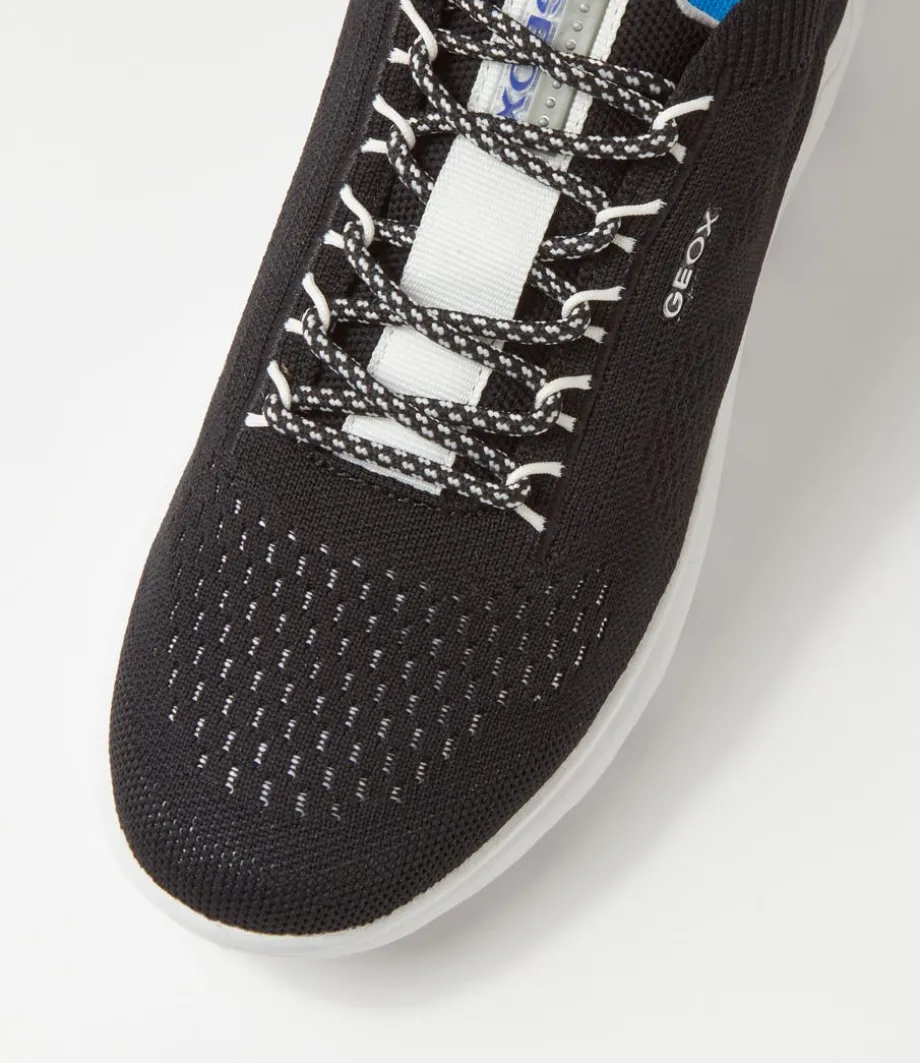 D Spherica A Black White Knit Sneakers