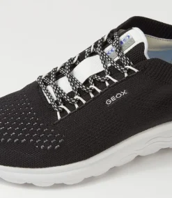 D Spherica A Black White Knit Sneakers