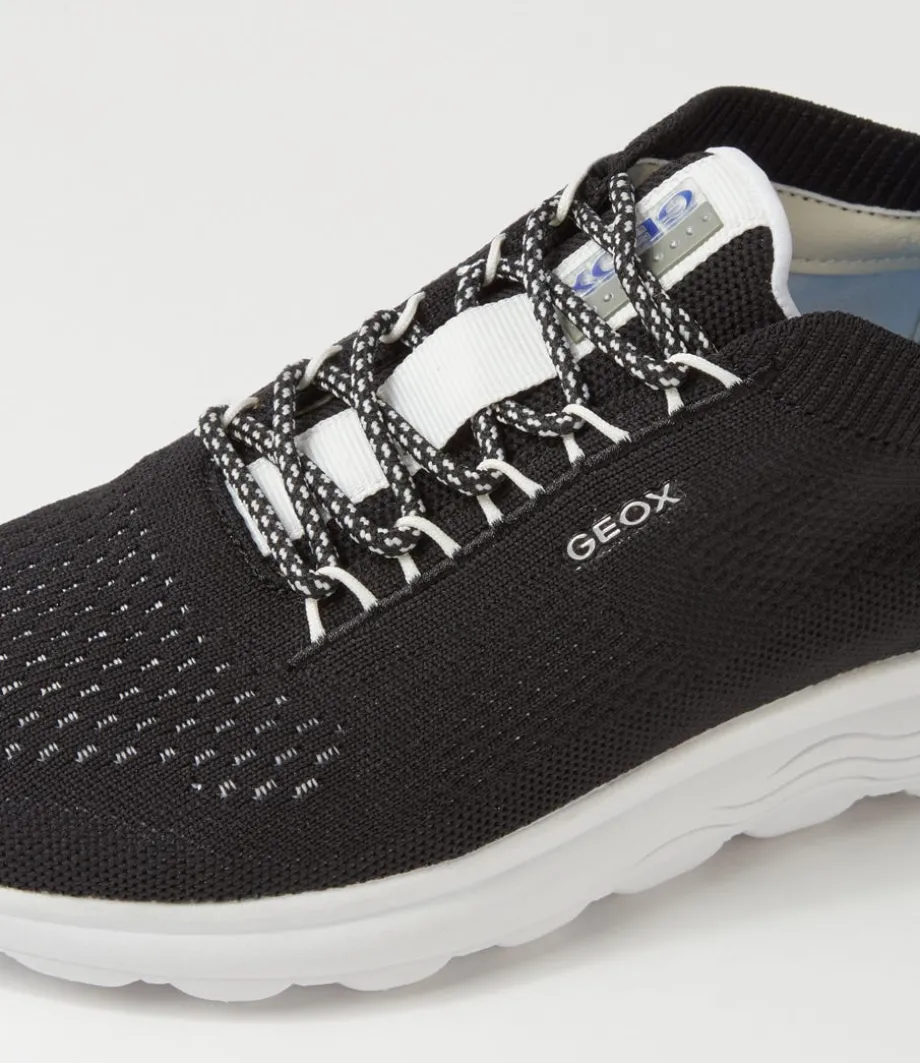 D Spherica A Black White Knit Sneakers
