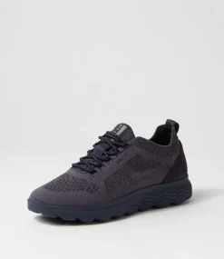 D Spherica A Dk Jeans Knit Sneakers