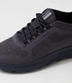 D Spherica A Dk Jeans Knit Sneakers