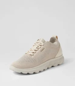 D Spherica A 9T Off White Knit Sneakers