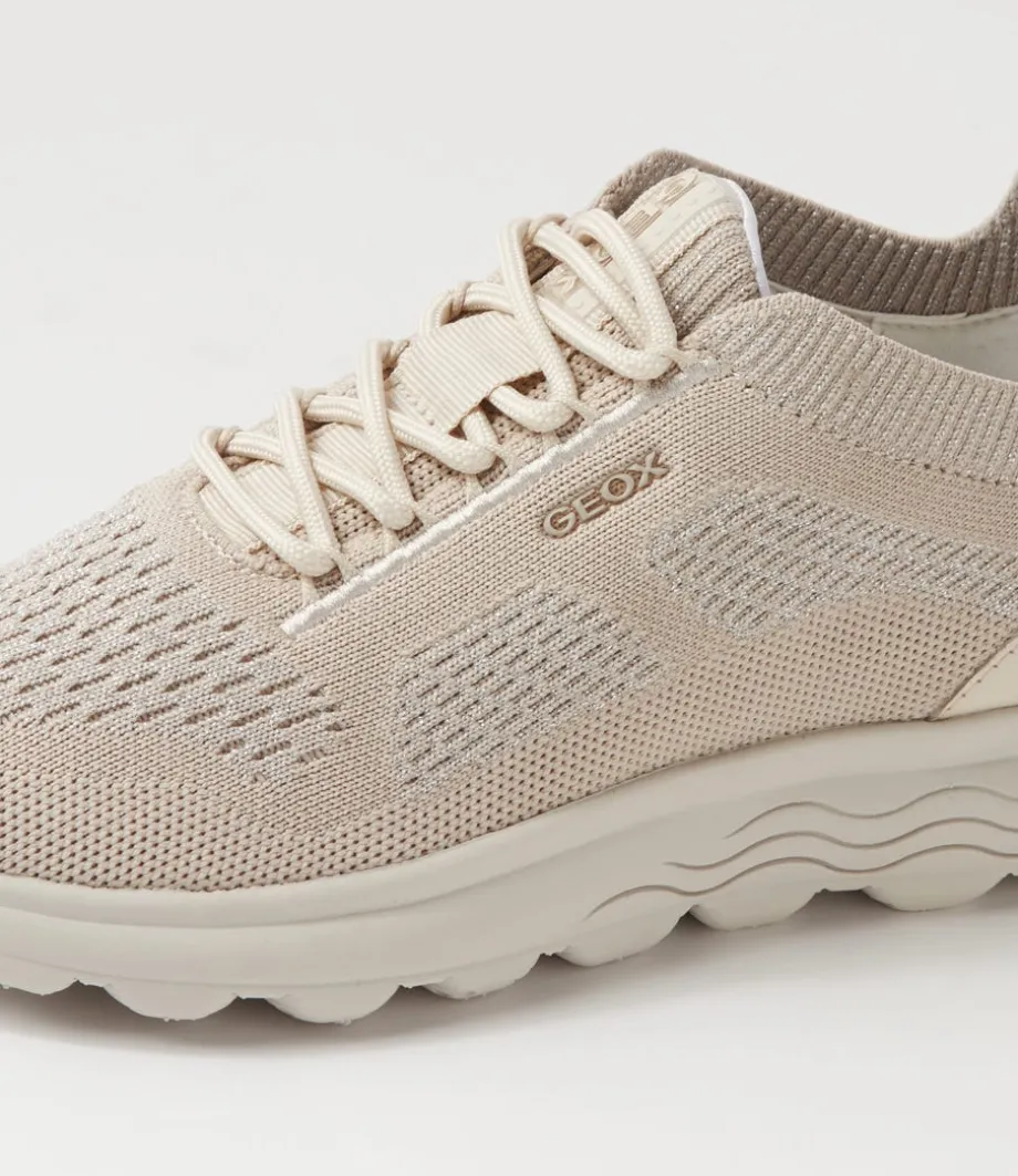 D Spherica A 9T Off White Knit Sneakers