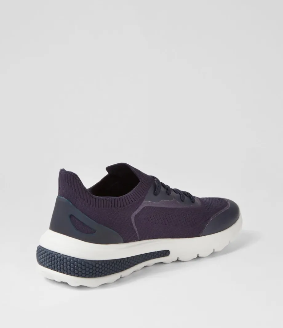 D Spherica Actif A Navy Knit Sneakers