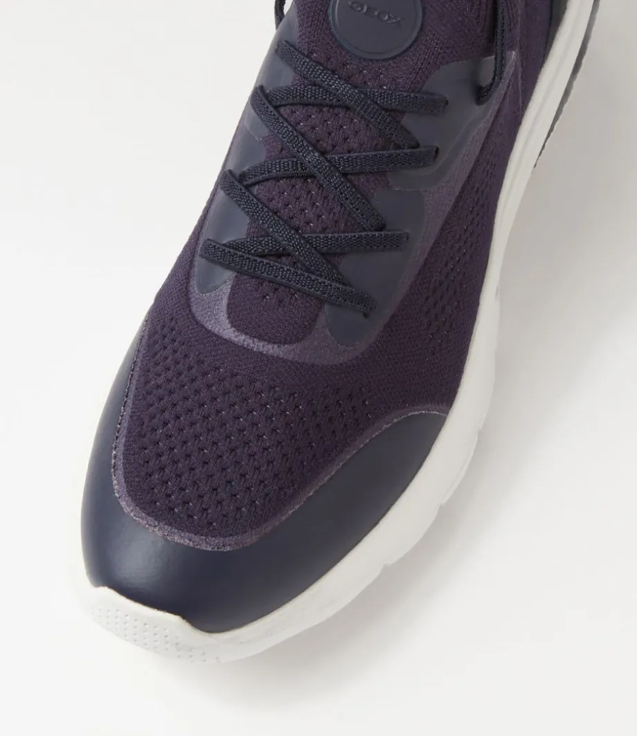 D Spherica Actif A Navy Knit Sneakers