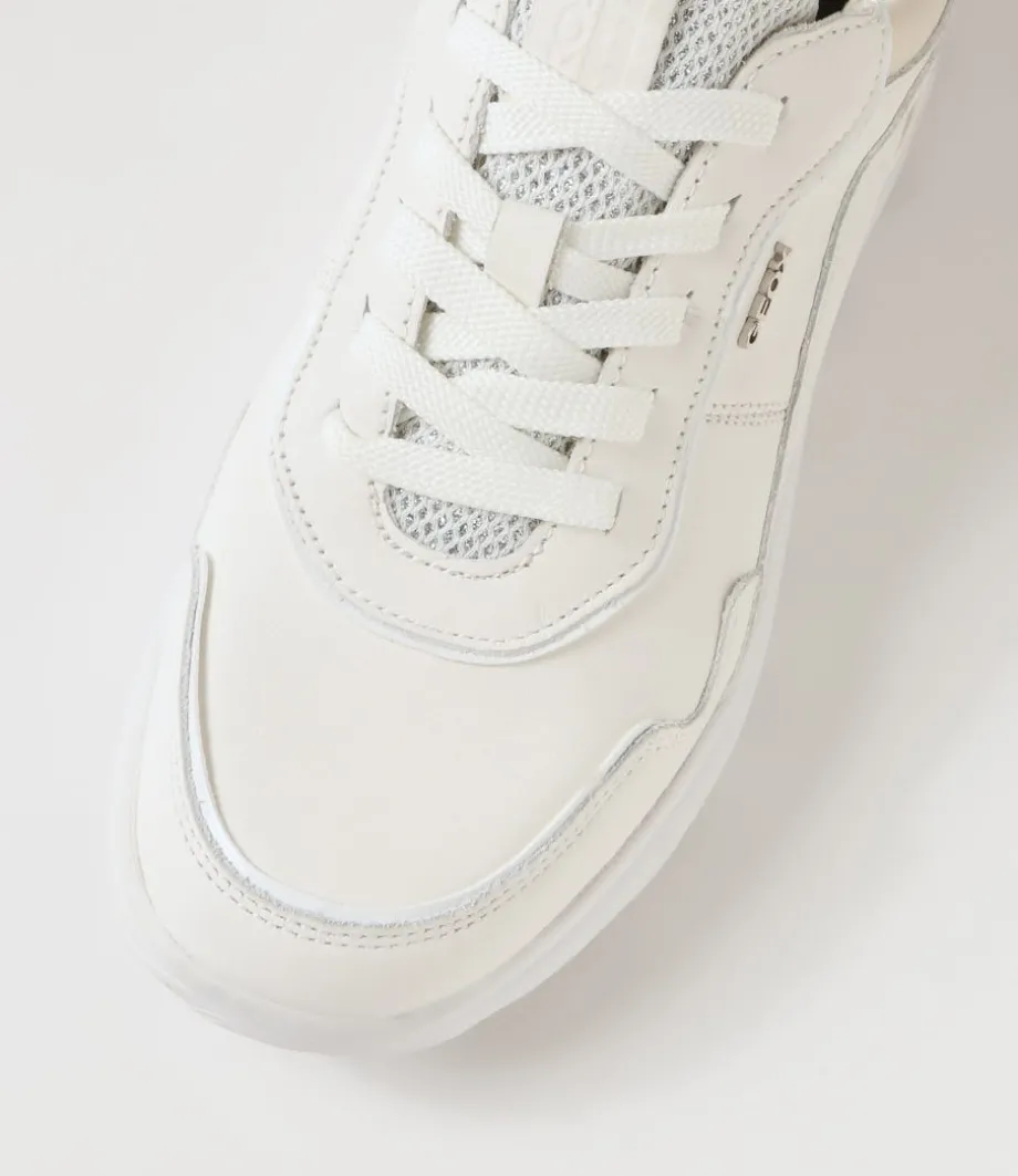 D Spherica D White Leather Sneakers