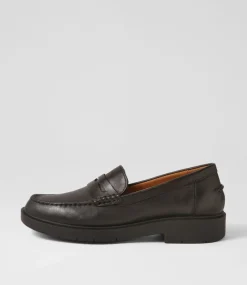 D Spherica Ec1 A Black Leather Loafers