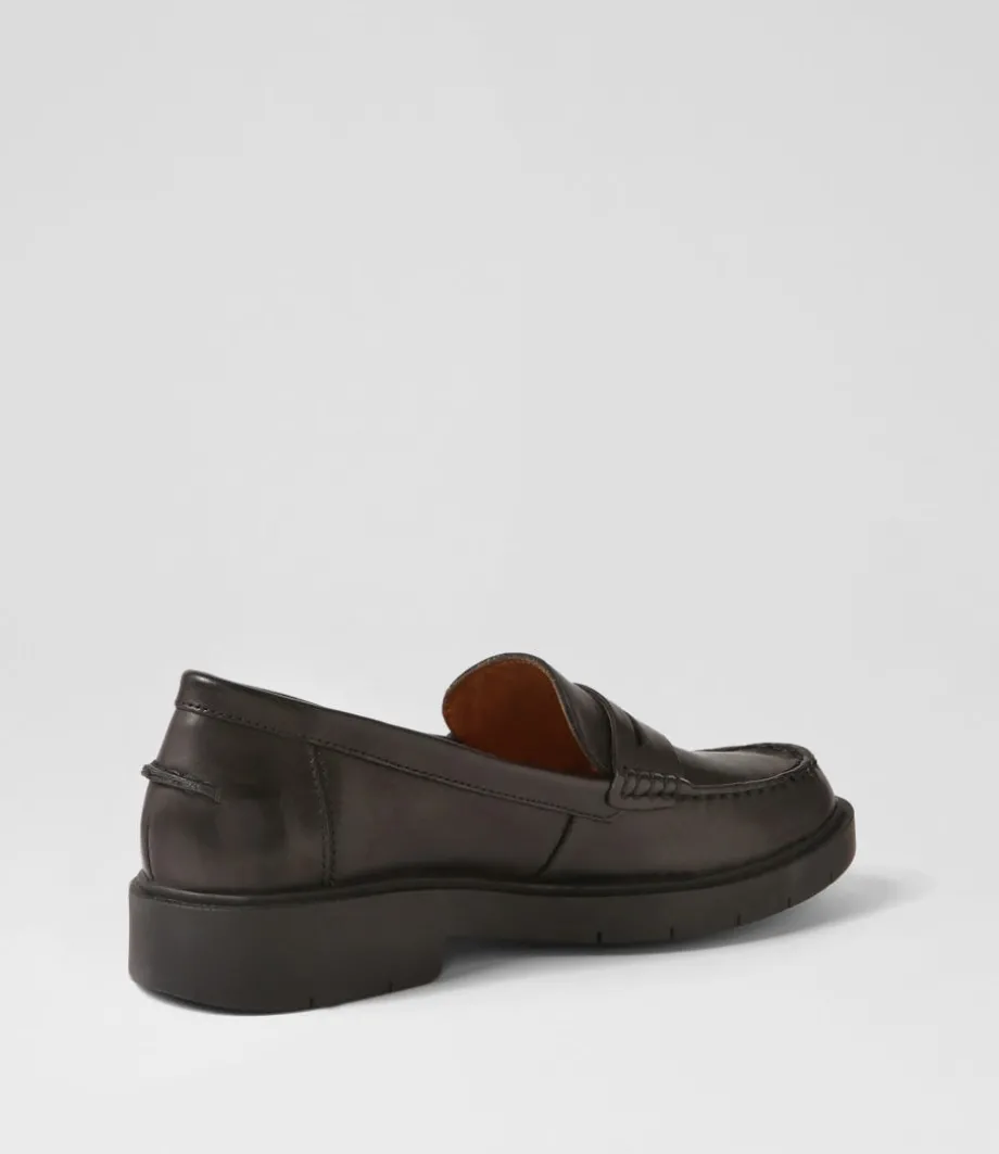 D Spherica Ec1 A Black Leather Loafers