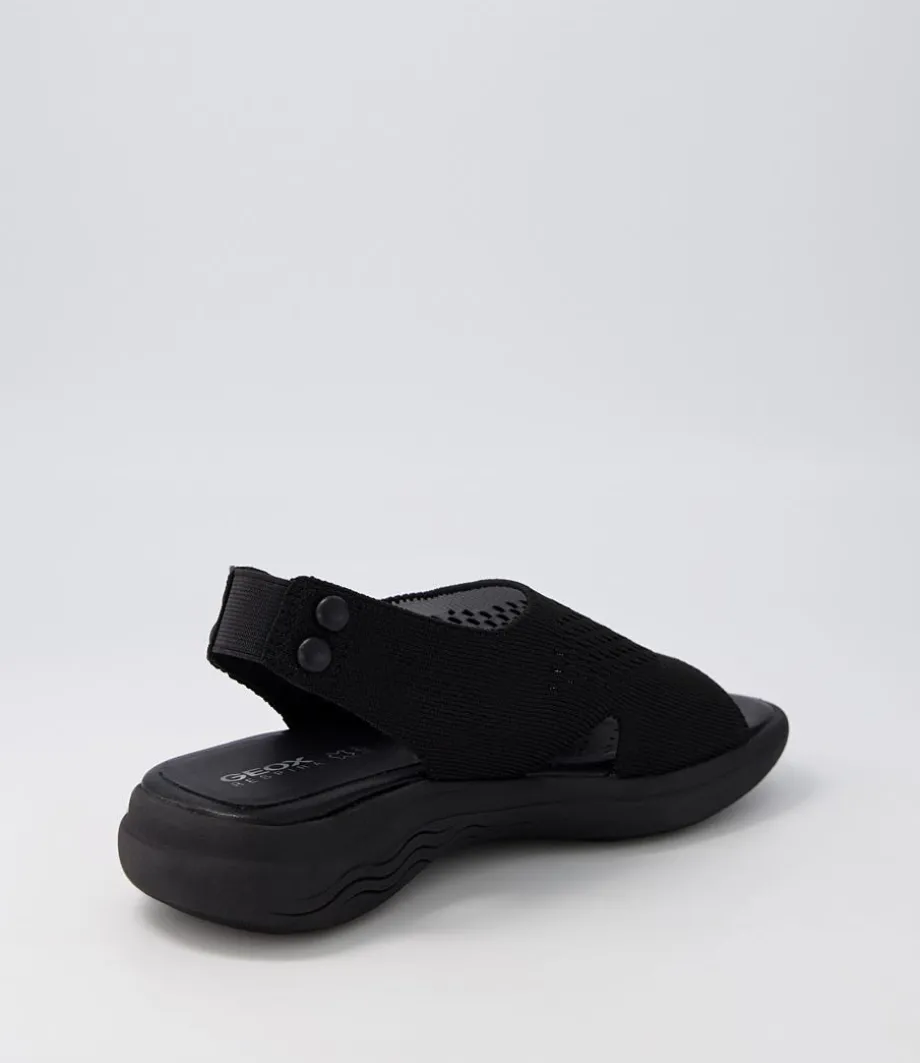 D Spherica Ec5 D Black Knit Sandals