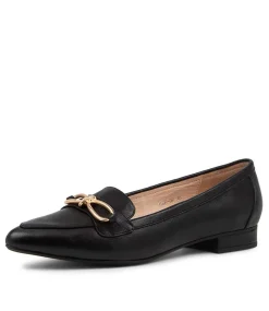 Dae Black Leather Ballet Flats