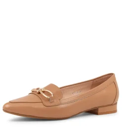 Dae Light Camel Leather Ballet Flats