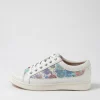 Danni Xf White Bouquet Leather Sneakers