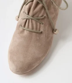 Defreeze Taupe Suede Lace Up Boots