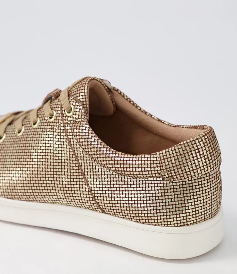 Delilah Xf Gold Cut Leather Sneakers