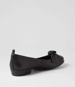Dell Black Leather Ballet Flats