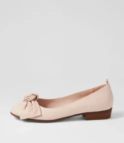 Dell Dusty Pink Leather Ballet Flats