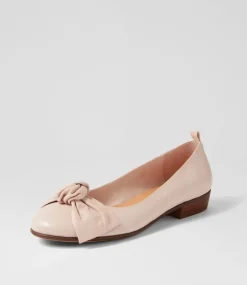 Dell Dusty Pink Leather Ballet Flats
