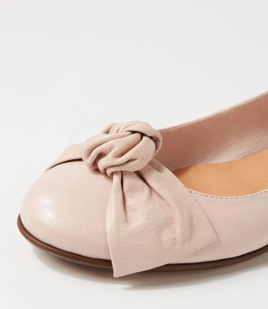 Dell Dusty Pink Leather Ballet Flats