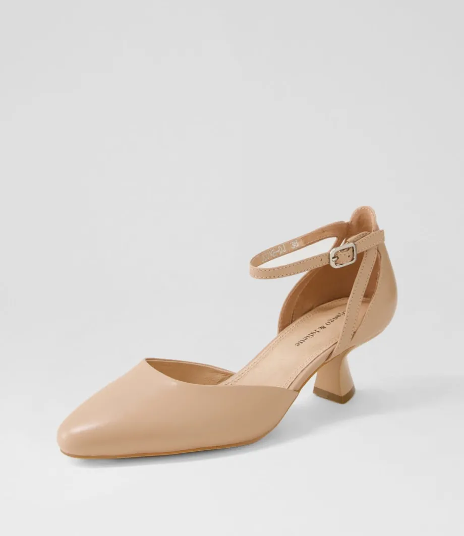 Deone Dark Nude Leather Heels