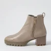 Dinis Ash Leather Ankle Boots