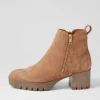 Dinis Light Choc Suede Ankle Boots