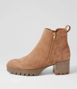Dinis Light Choc Suede Ankle Boots