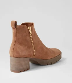 Dinis Light Choc Suede Ankle Boots